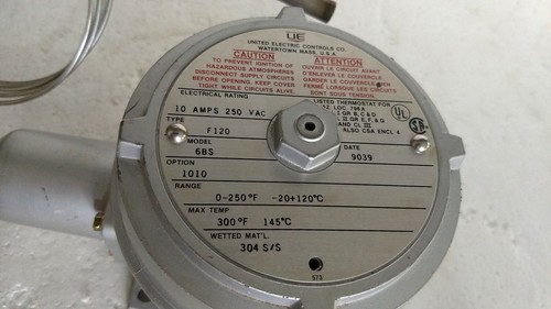 United Electric F120-6BS Thermostat for Hazardous Location range 0-120 F - Picture 3 of 6