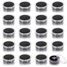 20 Pcs Round Stone Box Diamond Gemstone Display Case Containers with Lids