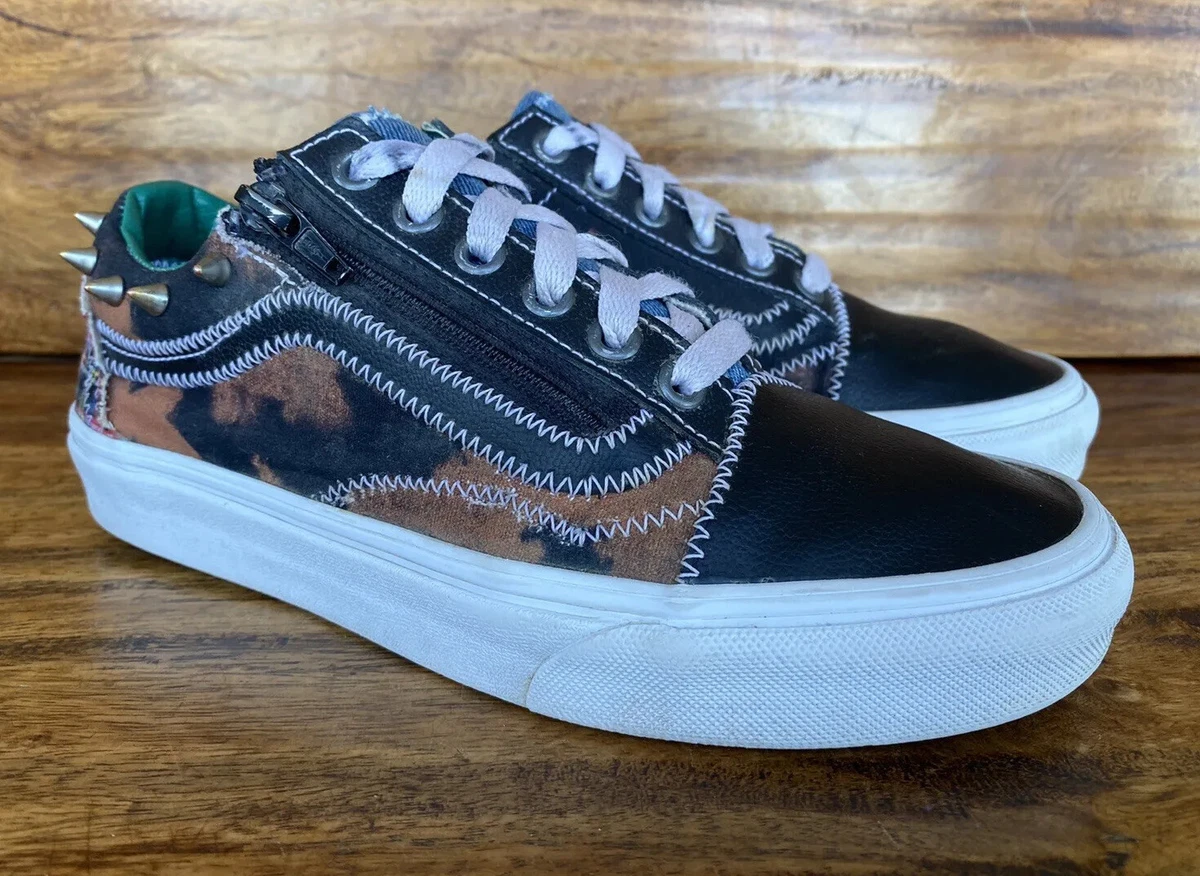 Vans Old Skool Zip Tartan Daze Spikes Sneakers Men’s 4.5 Women’s 6 Acid Dye