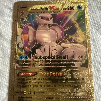 Palkia VStar Hp280 Subspace Swell Gold Foil Fan Art Pokmon card NM | eBay Palkia VStar Hp280 Subspace Swell Gold Foil Fan Art Pokmon card NM | eBay