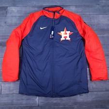 NIKE Houston Astros Authentic Collection Dugout Jacket Mens MEDIUM Blue  Puffer