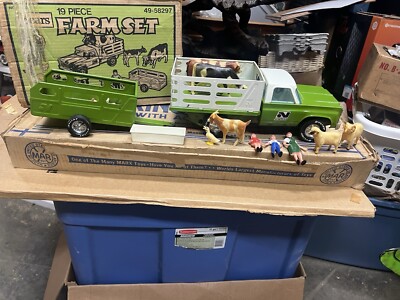 Vintage Nylint Farm Set Truck + Trailer In Box, #6860 - near
