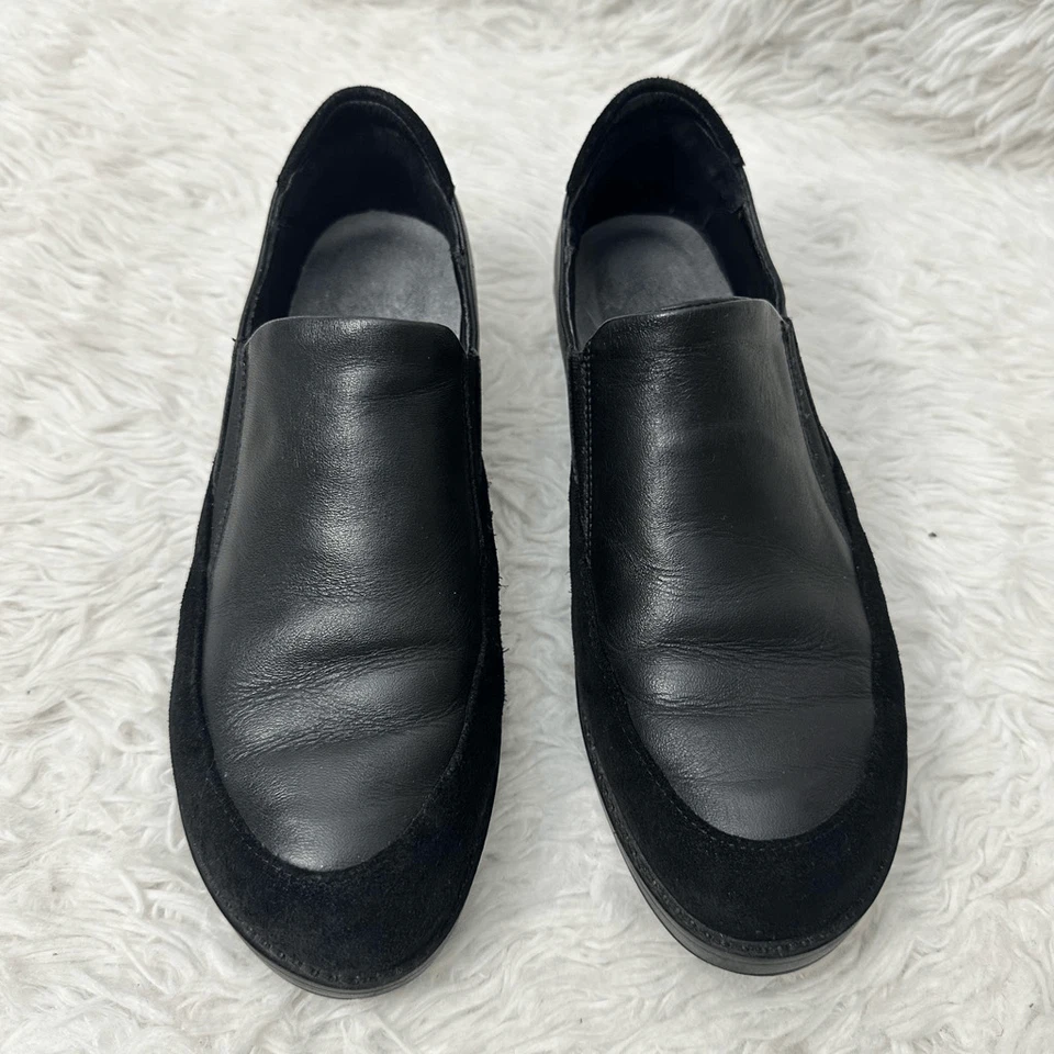 Mocasín sin cordones Cherish para mujer NAOT negro cuero cuervo y gamuza talla 36 EE. UU. 5-5,5 Foto 2 de 4