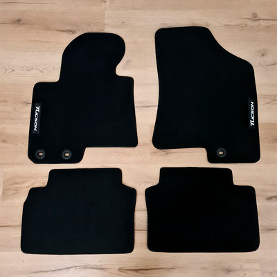 Car Floor Mats Velour for Hyundai Tucson Waterproof Black Carpet Auto Liners New