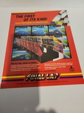 Flyer Atari FINAL LAP LINKED Arcade Video Game advertisement original see pic image
