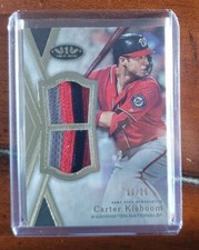 2020 TOPPS TIER ONE CARTER KIEBOOM DUAL PATCH RELIC SSP CARD /25 NATIONALS