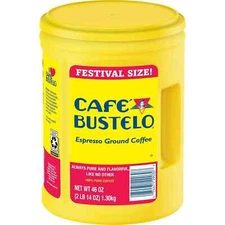 3 Pack - Café Bustelo Festival Size Dark Roast Ground Coffee, Espresso 46 oz.