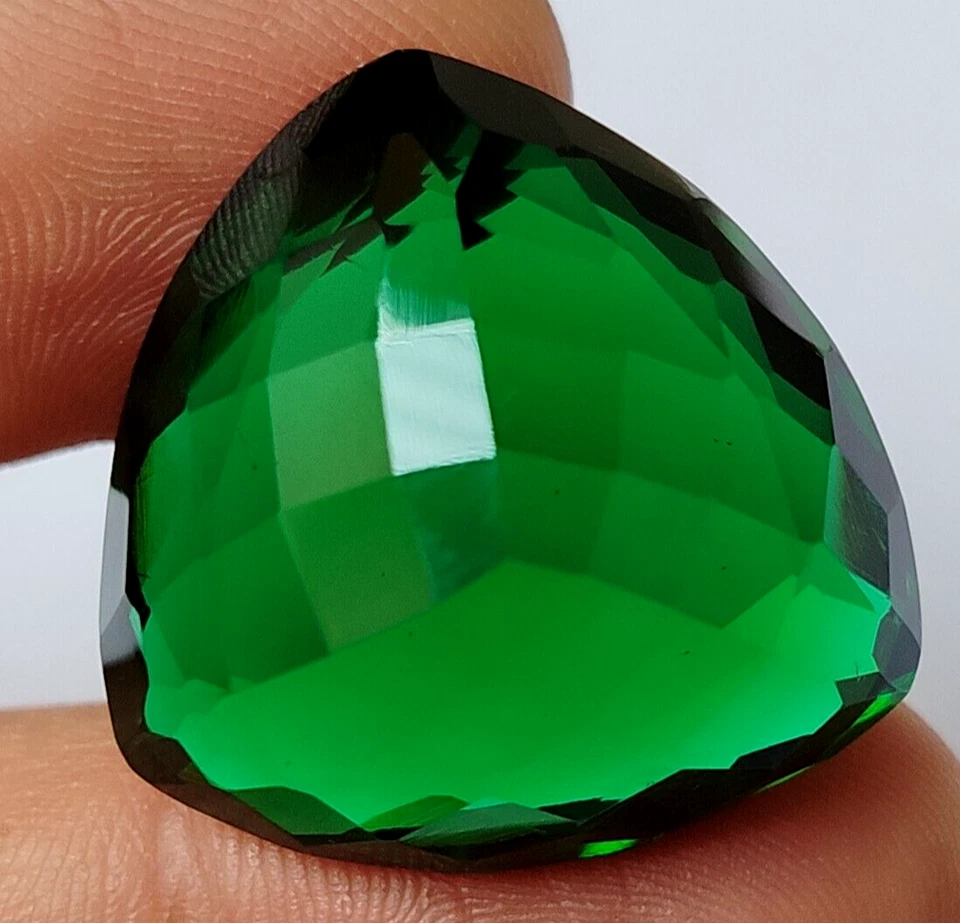 AAA+ Large Green Moldavite 55.10 CT Trillion Cut Loose Gemstone Gift @Best Price - Image 4 of 4