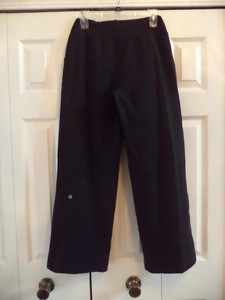 black stretch crop pants
