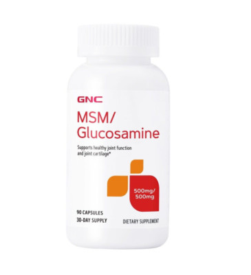 GNC  MSM/Glucosamine 500mg/500mg, Supports Joint Function, 90 Capsules