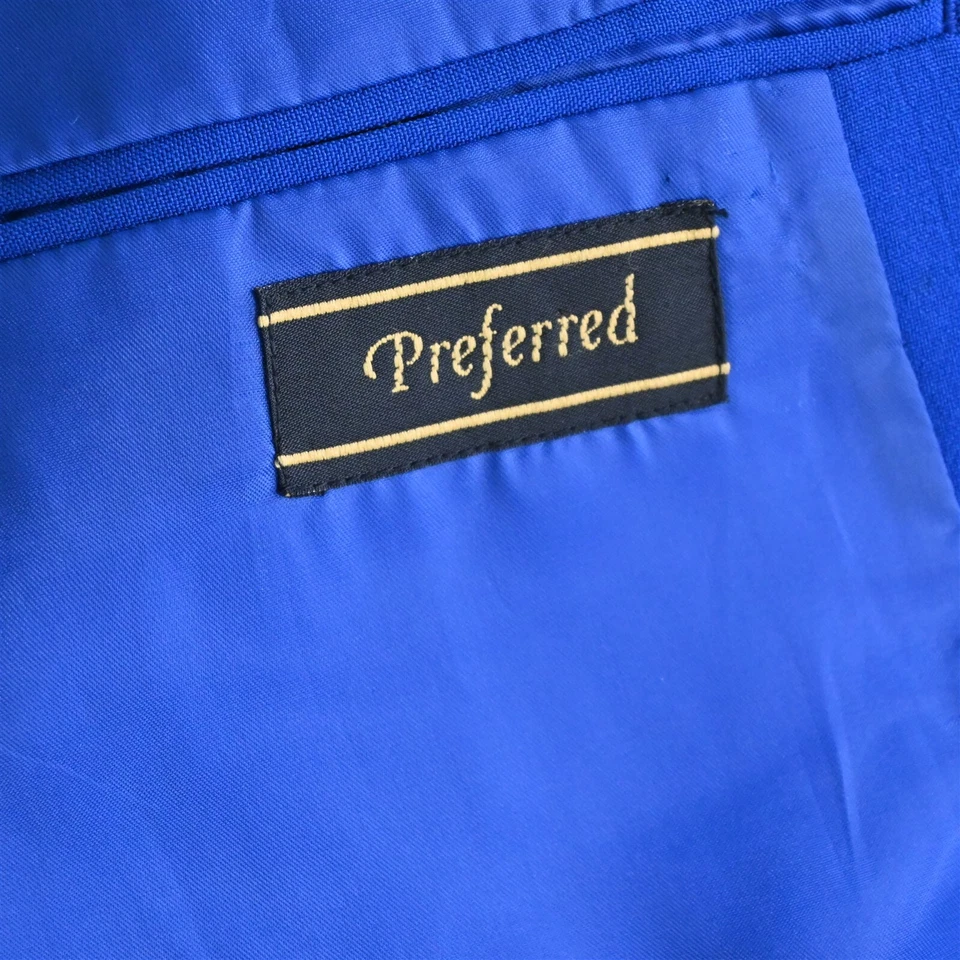 Preffered 44S 36x29 Royal Blue Mens Jacket Pants Suit - Image 4 of 4