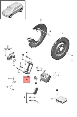 Genuine PORSCHE Macan 95B Calliper Carrier Right 95B615426 | eBay