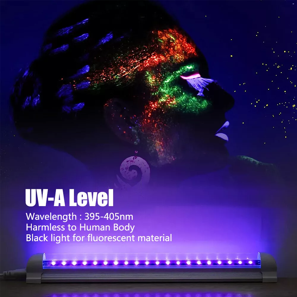 48 LED UV Black Light Bar Fixtures Ultraviolet Blacklight Lamp Strip Party  Club