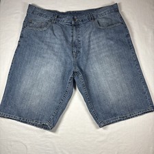 Karl Kani Gold Jean Shorts Mens Size 46 Blue Denim Baggy Hip Hop Skater Y2K