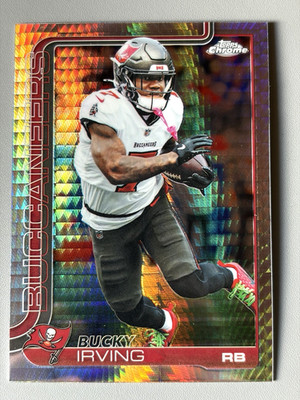 Bucky Irving 2025 Topps Chrome Pulsar Refractor Tampa Bay Buccaneers #285