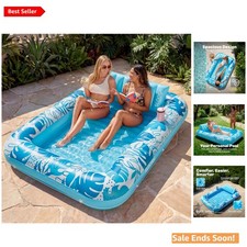 Inflatable Adult Tanning Pool Lounger Float for Sunbathing and Water Parties ...