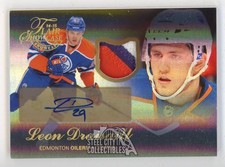 Leon Draisaitl 2014-15 Fleer Showcase Flair Rookie Auto Patch Card #69 15/49