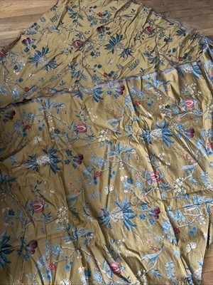 2 Cut Pieces Of Designer    Rare COLONY FABRICS-LA PEROUSE-Pomegranate
