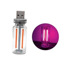 USB LED Car Interior Atmosphere Light, Plug-in USB Automotive Interface Pink