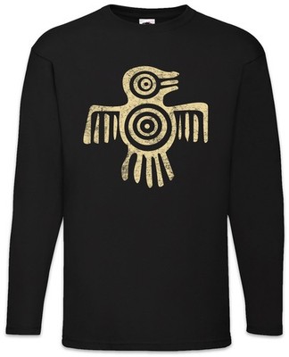Aztec Bird II Langarm T-Shirt Native Indian American Azteken Sign Maya Zeichen
