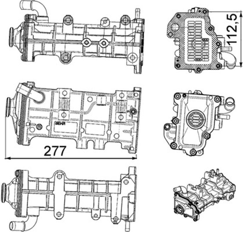CE 23 000P MAHLE Cooler, exhaust gas recirculation for ,IVECO - Image 5