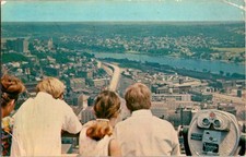 Pre-1980 OLD COIN-OPERATED BINOCULARS ON OBSERVATION ROOF Cincinnati OH BC1030