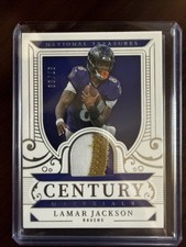 2025 Panini National Treasures Lamar Jackson /99 Patch Ravens