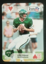 1992 NFL Football Star Cards Playing Card Ken O'Brien 9 Hearts
