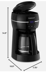Programmable 12-Cup Black Coffee Maker with Glass Carafe