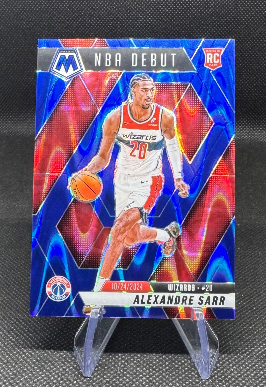 2024-25 Panini Mosaic - NBA Debut Alexandre Sarr #254 Seismic Blue /149