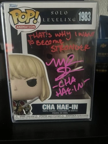 Funko Pop! Animation Solo Leveling Cha Hae-In Autographed Vinyl Figure #1983