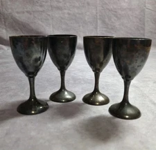 International Silver Co Mini Goblets Chalice Set Of 4