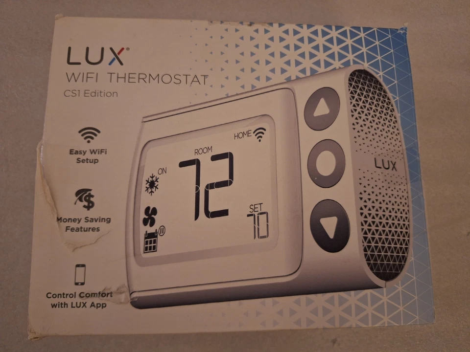 LUX CS1 Smart Programmable Digital Wi-Fi ThermostatAndroid and iOS App... - Image 2 of 4