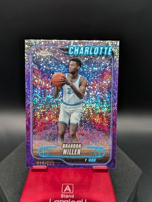 2024-25 Topps Chrome - Brandon Miller #61 Purple Speckle Refractor /299