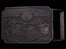 HL03166 VINTAGE 1975  AMERICAN AGRICULTURE 1776-1976  BUCKLE