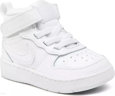 Toddler Nike Court Borough MID 2 Leather CD7784-100 White New 100% Authentic