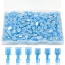 120PCS Spade Connectors Female and Male, 16-14 AWG Quick Disconnect Wire Conn...
