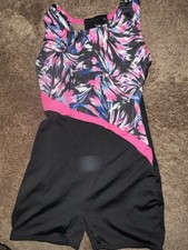 Danskin Black and Pink Patterned Leotard