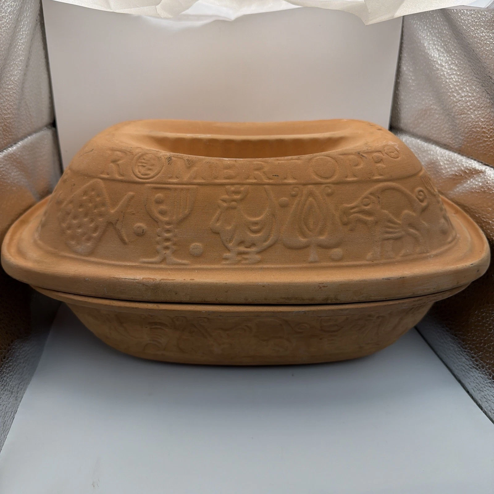 Vintage Romertopf Terra Cotta Clay Roaster Baker 111 Bax -Keramik West Germany