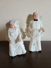 Lot of 2 Heaven's Retired Angels MR And Mrs Caring By Tom Rubel
