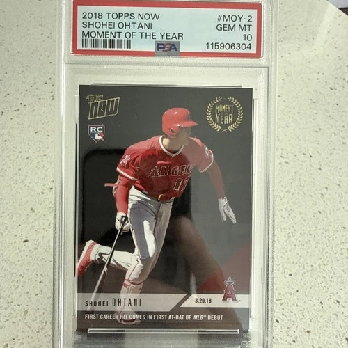 Shohei Ohtani PSA GEM MT 10 2018 Topps Now - Moment Of The Year Rookie Card !!