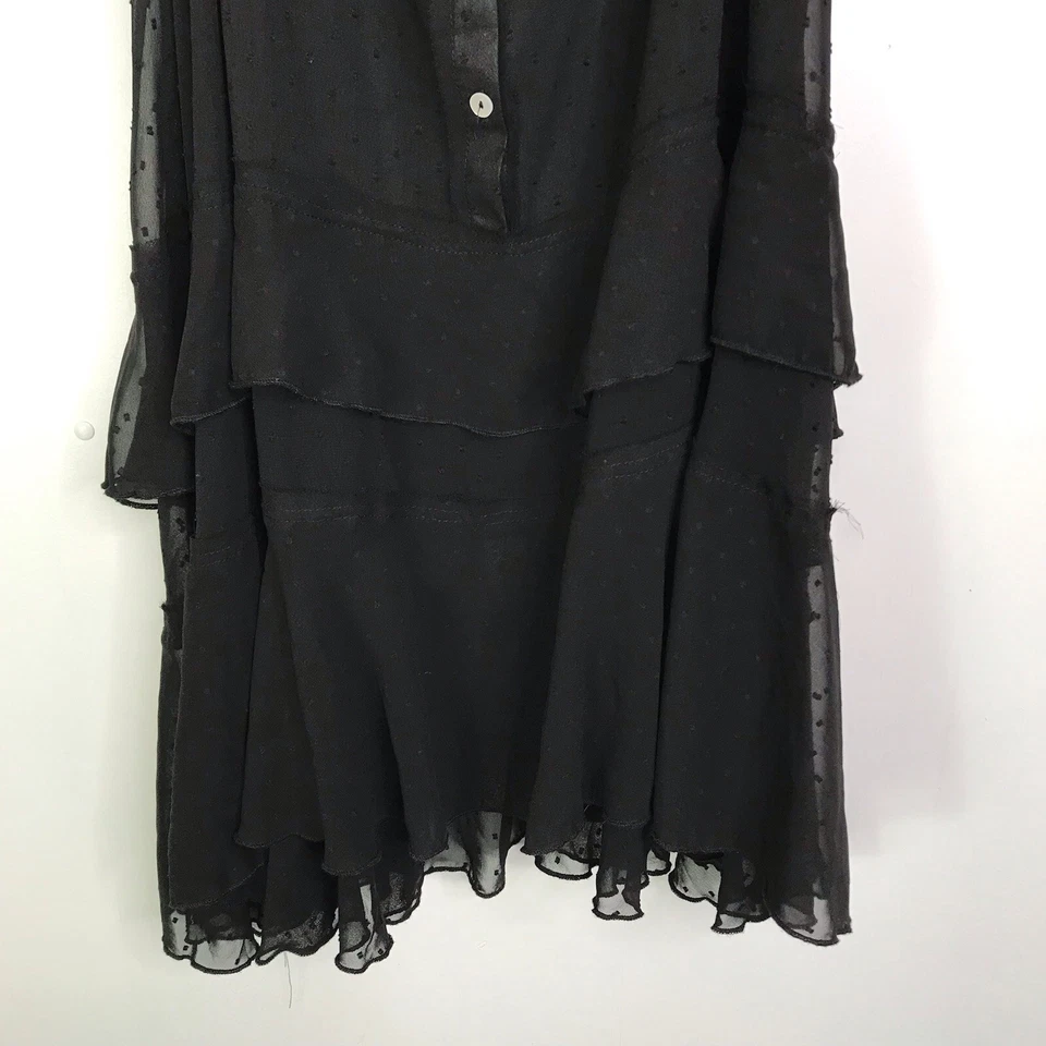 Intimately Free People Dress Womens Small Sheer Slip Polka Dot Tiered Babydoll - Image 3 of 4