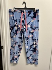 Disney Women's Blue Eeyore Fleece Pajama Pants Size XL Loungewear PJ  s Cozy