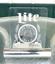 Miller Lite Beer A Fine Pilsner Beer Light Up Bar Back Display “Working”