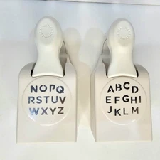 Martha Stewart Large Punch Complete Alphabet Set Of 2   Works Great