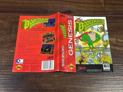Boogerman Pick and Flick Adventure Sega Genesis Box Case Insert Cover Art Only