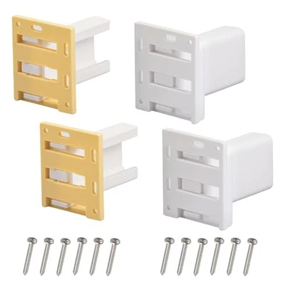 4 Pack Drawer Slide Track Brackets Rear Mount Plastic(2 Pairs) face Frame  - Picture 1 of 7