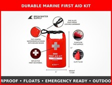   Waterproof Marine First Aid Kit Boat Safety Tool Kit, 100 Piece AFAK Emerge...