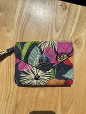 Vera Bradley Floral Turn Lock Wristlet Wallet 6.5x5in EUC Fun Spring Summer