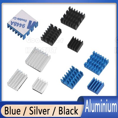 Aluminium Heatsink Anodized Heat Sink Radiator Cooler With Adhesiv Blue Silver